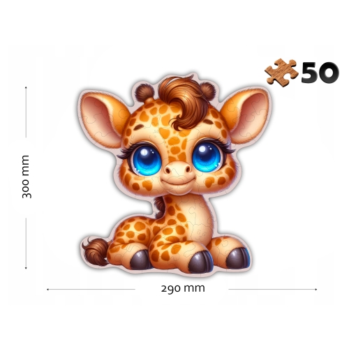 Puzzle Drewniane Żyrafka 50 elementów